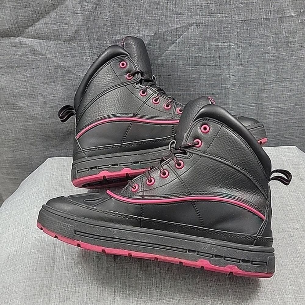Nike ACG Woodside II Lace-Up Winter Boots Youth 5Y Black / Pink 524876-001